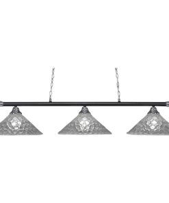 Toltec Lighting 373-CHMB-411 Oxford - Three Light Billiard