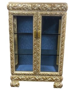 Vitrine Curio Cabinet, Cream / Gold