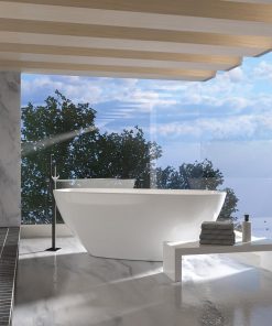 67" x 29" Freestanding Soaking Acrylic Bathtub