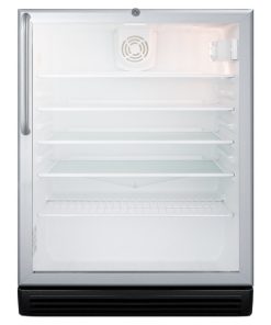 Summit SCR600BGLBITBADA 24"W 5.5 Cu. Ft. Built-In Compliant - Glass / Black