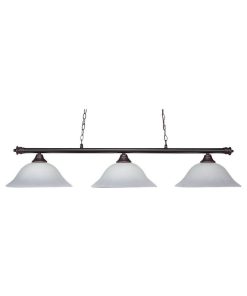 Toltec Lighting 373-DG-612 Oxford - Three Light Billiard