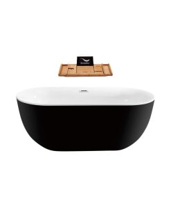 59" Streamline N-801-59FSBL-FM Soaking Freestanding Tub With Internal Drain
