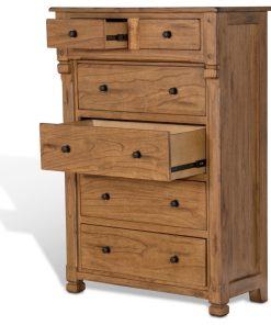 42x60" Rustic Solid Wood Farmhouse Rustic Chest of Drawers