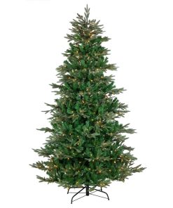 7.5' Pre-Lit Hudson Fir Artificial Christmas Tree, Warm White LED Lights