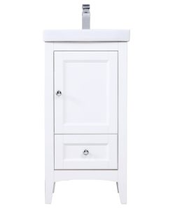 18" Single Bathroom Vanity Set, White