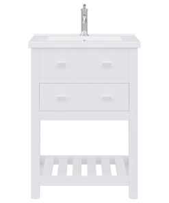 Viola 24" Integrated Ceramic Sink Top Vanity, Pure White