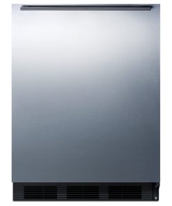 Summit FF63BKBIHH 24"W 5.5 Cu. Ft. Compact Refrigerator - Stainless Steel