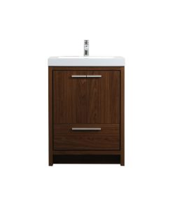 Walker 24" Single Bathroom Vanity, Walnut