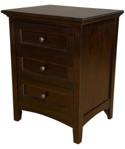 Westlake 3-Drawer Nightstand, Dark Mahogany Finish