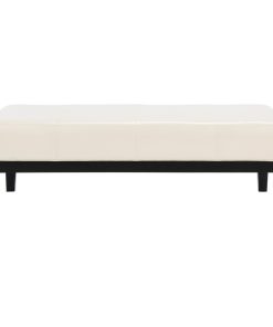 Tonita Rectangle Cocktail Ottoman Flat Cream/ Black