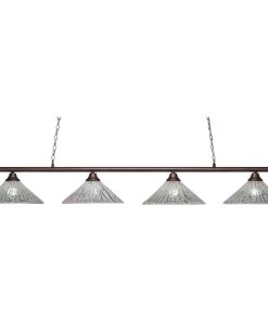 Toltec Lighting 374-BRZ-719 Oxford - Four Light Bronze Billiard