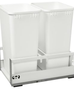 Tandem Pull Out Trash Can With Soft Close and Servo Drive, 23", 50 qt./12.5 gal