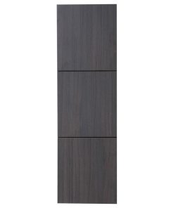 18" Wide by 59" High Linen Side Cabinet With Three Doors, Gray Oak Finish