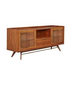 Unique Furniture Denali 71" TV Media Cabinet in Brown Walnut
