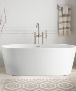Vanity Art 53.9"x29.7" Freestanding Acrylic Soaking Bathtub