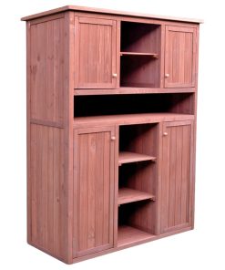 Tall Display and Hideaway Storage Cabinet