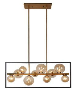 33 Inch Ten Light Pendant Matte Black/Vintage bronze Matte Black/Vintage
