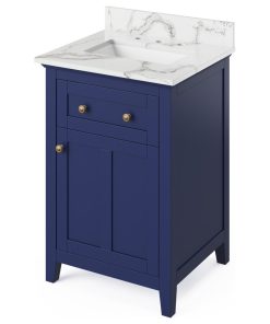24" Chatham Vanity With Calacatta Vienna Quartz Top Hale Blue