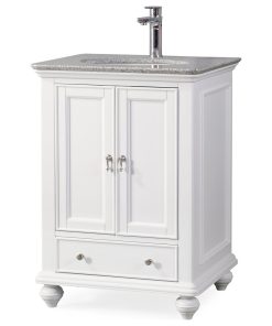 25" Gillian Narrow Small Bath Vanity, White