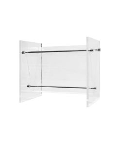 Worlds Away Gaines Lucite Magazine Rack With Nickel Frame