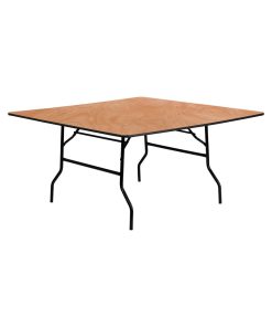 5-Foot Square Wood Folding Banquet Table
