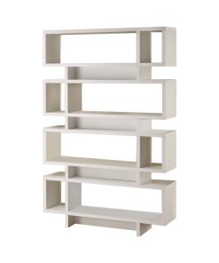 Tremendous white bookcase with open shelves