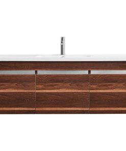 Thomas Vanity, Walnut With Acrylic Sink, White, 48", Without Mirror