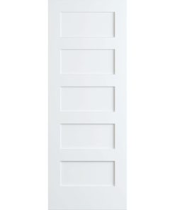 5 Panel Shaker Passage Door Primed, 28"x80"x1.375"