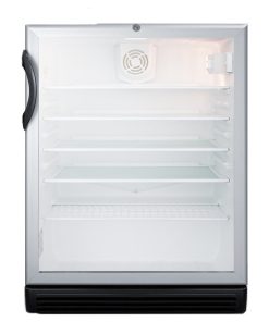 Summit SCR600BGLBIADA 24"W 5.5 Cu. Ft. Built-In Compliant - Glass / Black