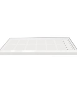 Transolid Linear 60"x34" Rectangular Shower Base with Right Hand Drain, White