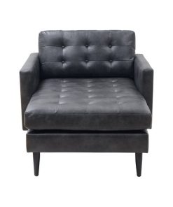 Wyman Tufted Chaise Grey