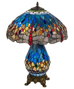 25 High Tiffany Hanginghead Dragonfly Table Lamp