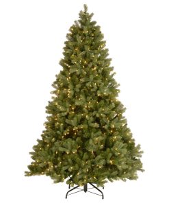 7 1/2' " Feel Real" Down Swept Douglas Fir Hinged Tree With Dual LED Lights