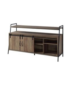 60 inch OAK TV stand vintage wood TV media console
