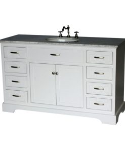 56" Contemporary Style Single Sink Bathroom Vanity Model 2422-56 WK