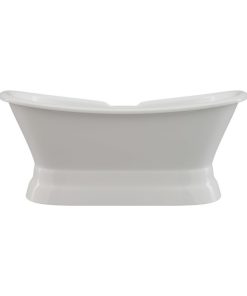 72" Cast Iron Pedestal Tub, Deck Mount Faucet Holes, Benton