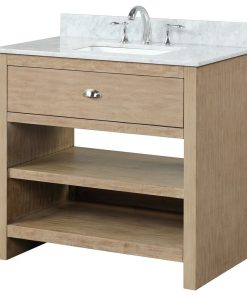 36" Single Bathroom Vanity with Carrara Marble Top