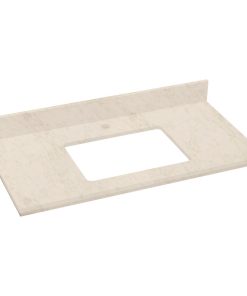 36-in. W 18.25-in. D Stone Top In Beige Color For 1 Hole Faucet