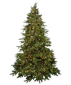 7.5' Pre-Lit Birch River Fir Artificial Christmas Tree, Candlelight Clear Lights
