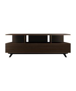 Tango TV Media Stand For TVs Upto 80" in Cognac/Solid Black Cherry Wood Legs