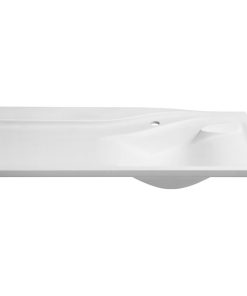 42" Vento Rectangular Ceramic Sinktop, Single Faucet Hole, No Overflow, White
