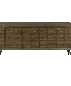 3-Door Media Console, Oxford Distressed Brown