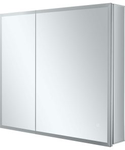 LED Recessed/Surface Mount Medicine Cabinet, Aluminum, 30"x36", Right Hand Door