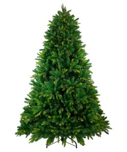 7.5' Pre-Lit Gunnison Pine Artificial Christmas Tree, Warm White LED Lights