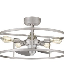 23.75 Inch 40W 5 LED Fandelier Brushed Nickel 23.75 Inch 40W 5 LED Fandelier