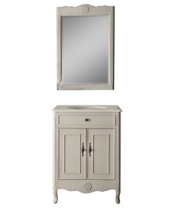 26" Cottage-Style 2-Door Daleville Bathroom Vanity With Mirror Set