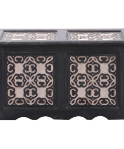 Veneto Solid Wood 2-Tone Vintage Storage Trunk with Lift Top