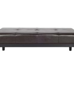 Tonita Rectangle Cocktail Ottoman Brown/ Black