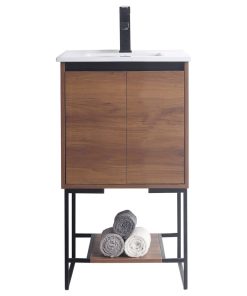 Urbania Vanity Set, Walnut, 20", Single Sink
