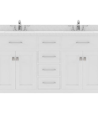 Caroline 60" Double Bathroom Vanity Set in White
